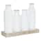 White Iron Farmhouse Decorative Milk Bottles Set